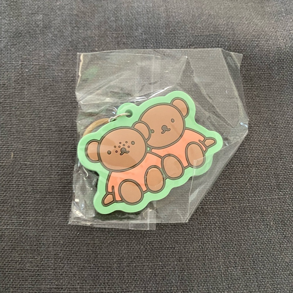 Miffy Green and Brown Bear Keychain